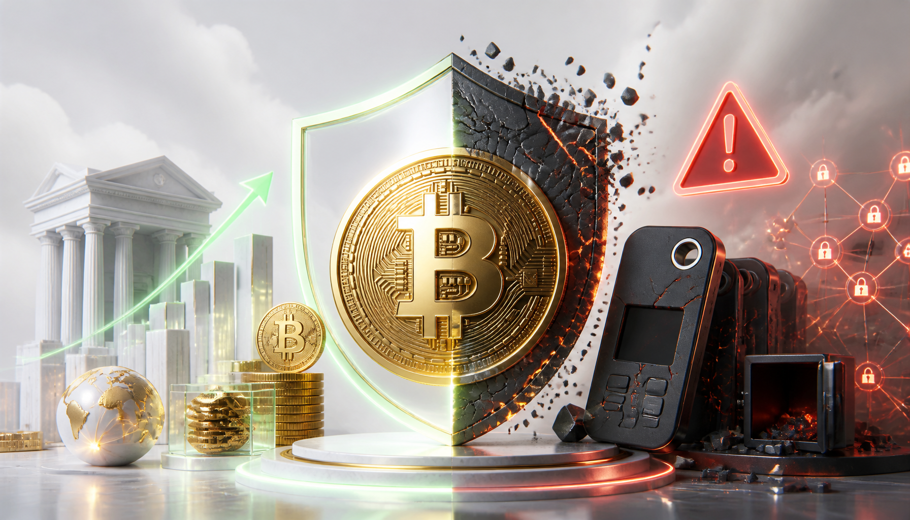 Bitcoin łagodnieje, ale luki w Coldcard grożą