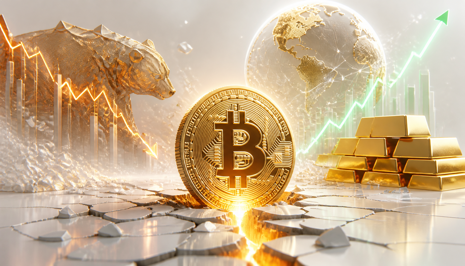 Bitcoin blisko dna, a narracja „digital gold”