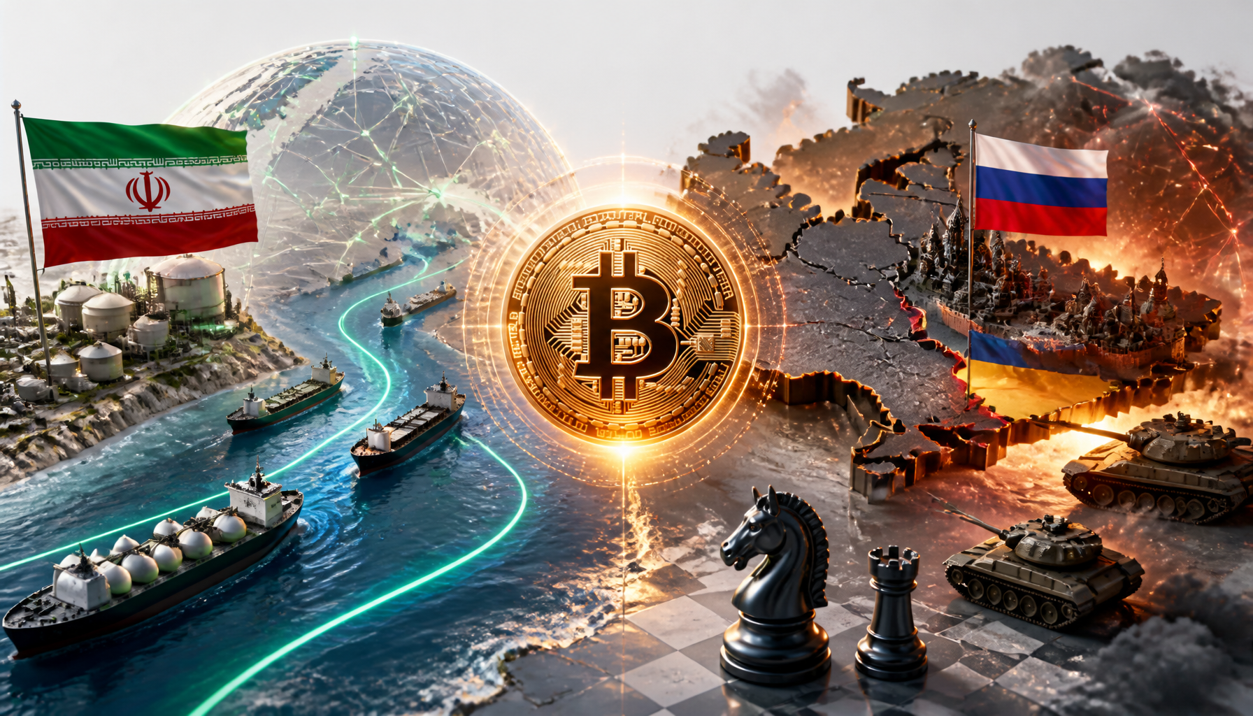 Bitcoin w tle sporów o Hormuz i Ukrainę