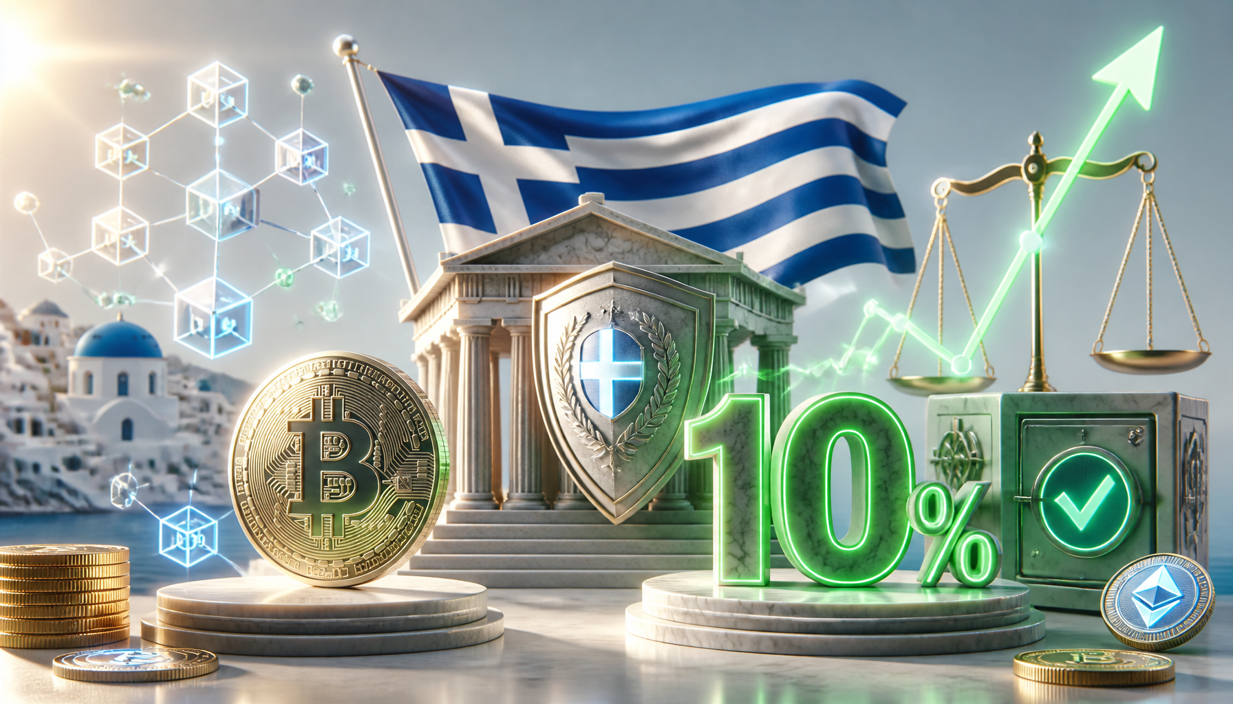 Grecja wprowadza 10% podatek od krypto