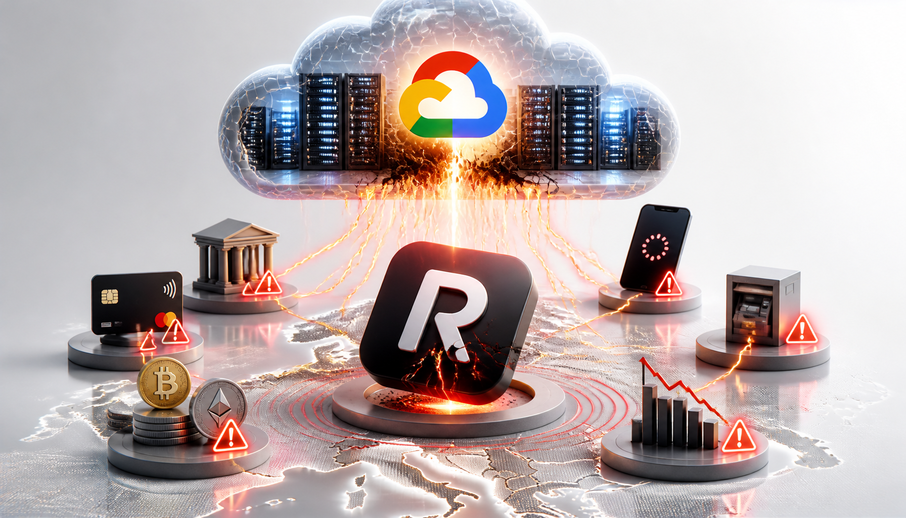 Awaria Google Cloud sparaliżowała Revolut