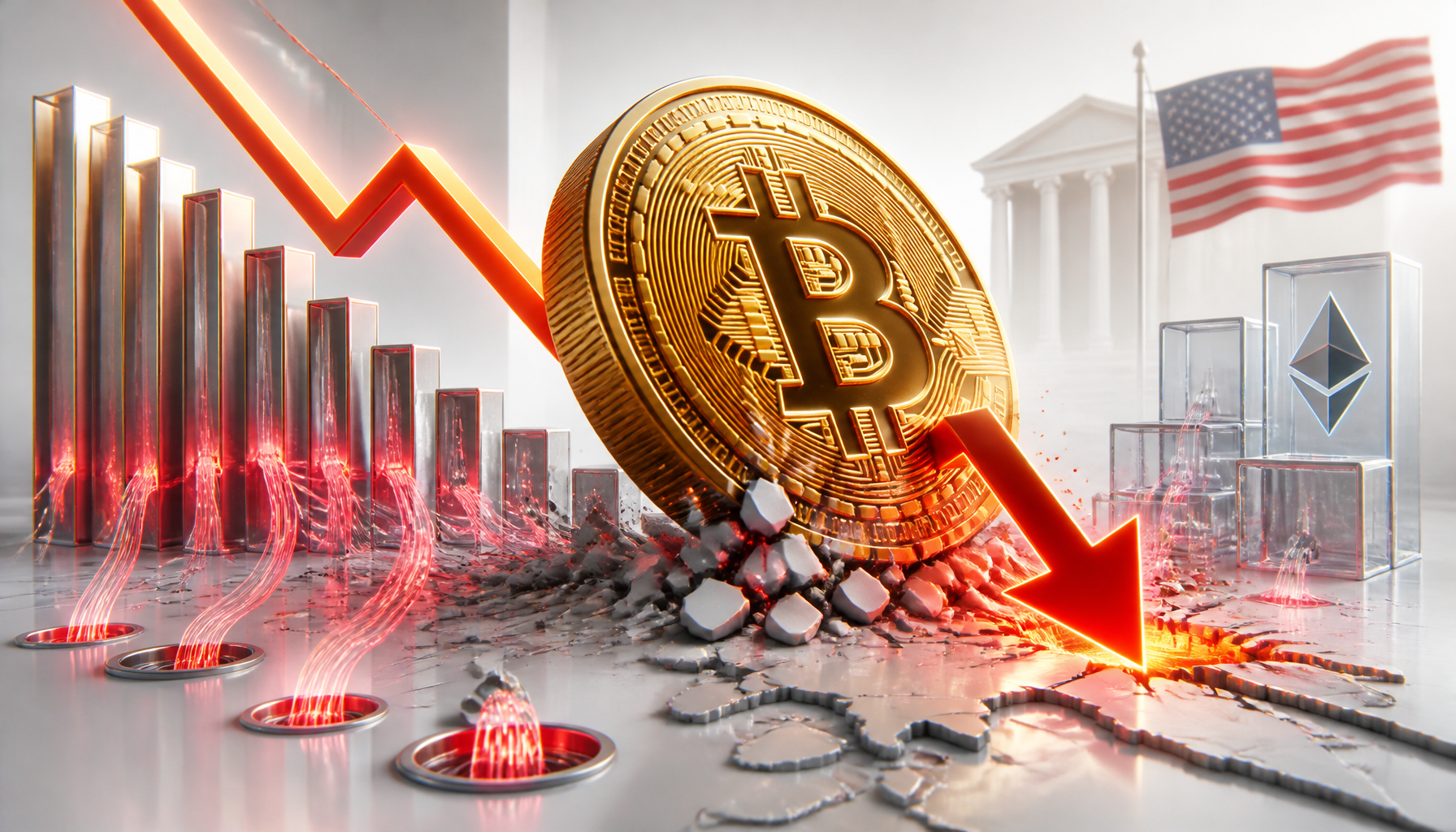ETF-y Bitcoin notują odpływy na 773 mln $